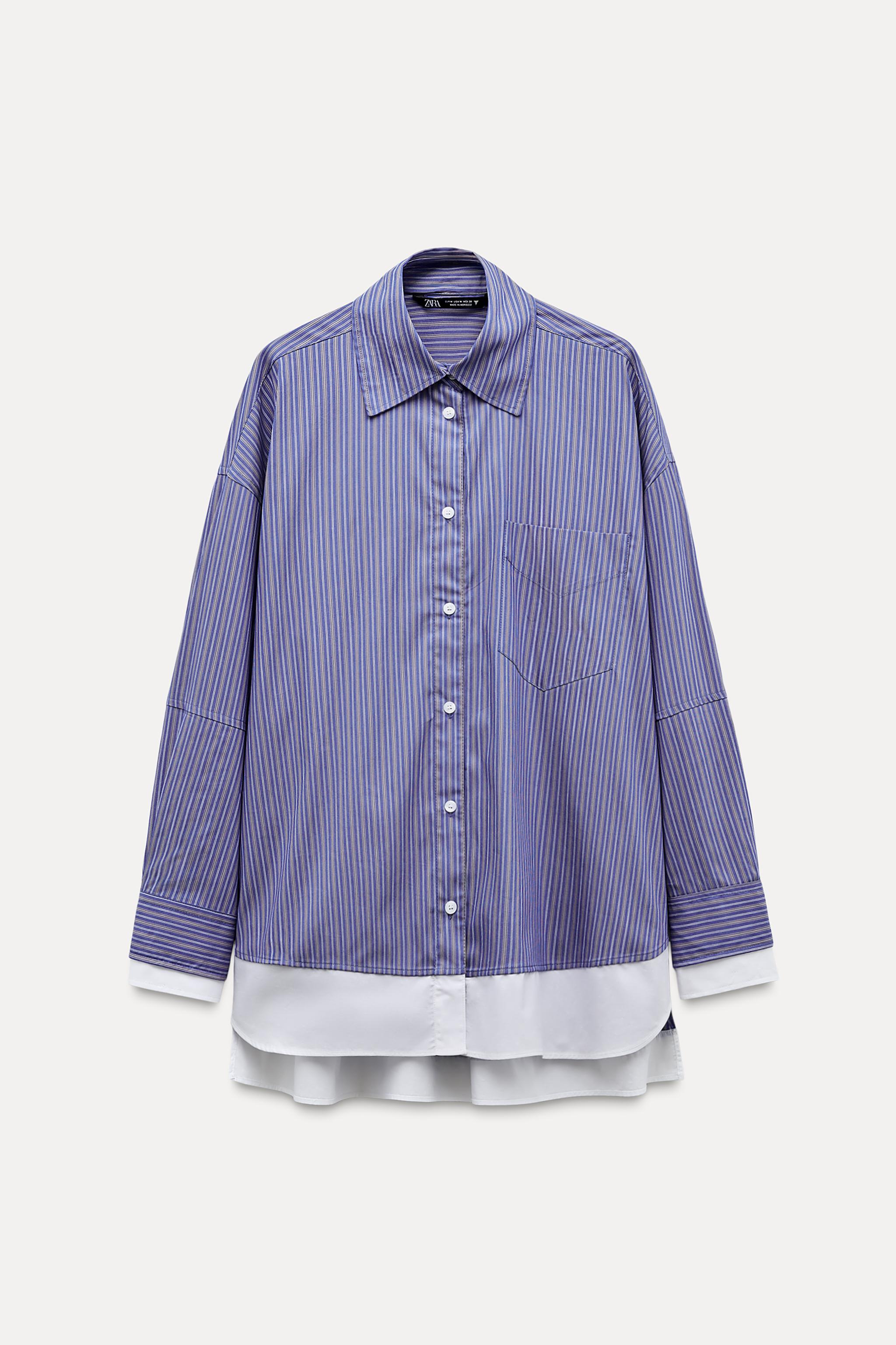 OVERSIZED POPLIN SHIRT WITH DOUBLE CUFFS