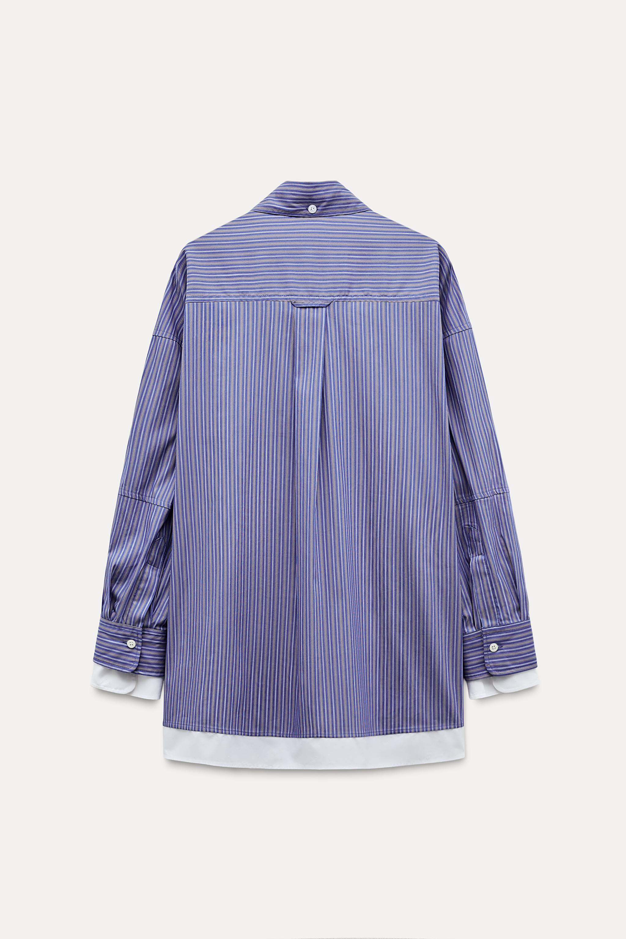 OVERSIZED POPLIN SHIRT WITH DOUBLE CUFFS