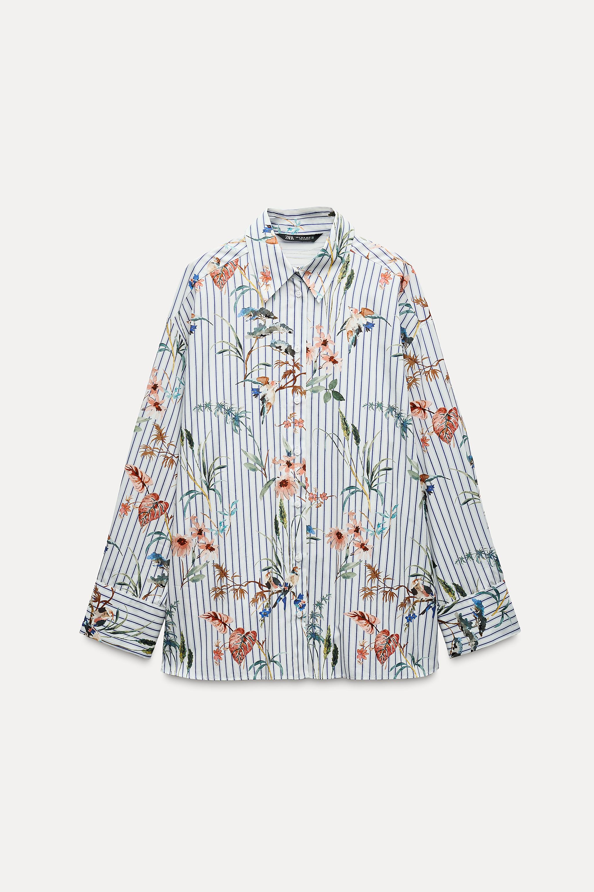 BIRD STRIPE POPLIN SHIRT