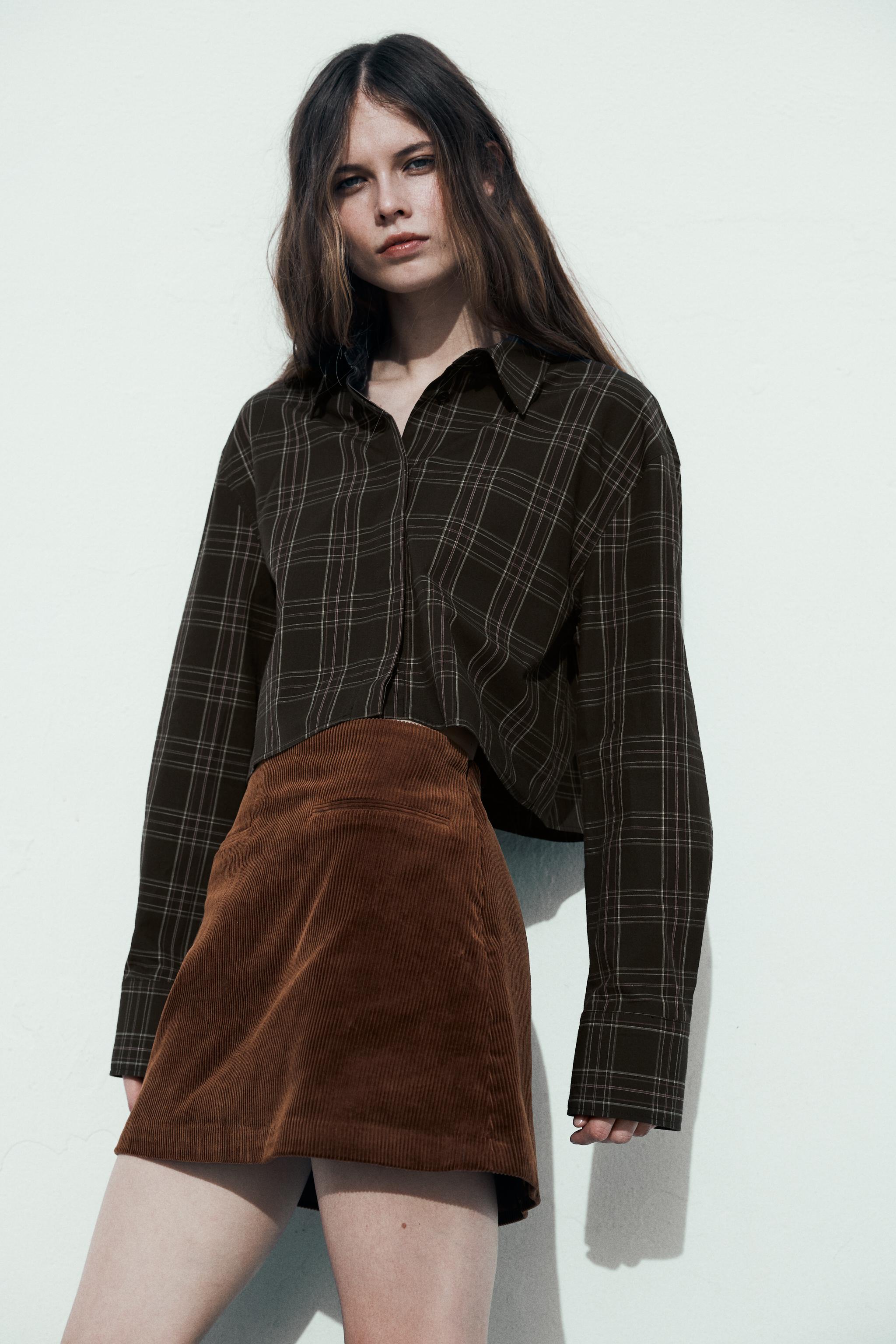 CROPPED CHECK SHIRT