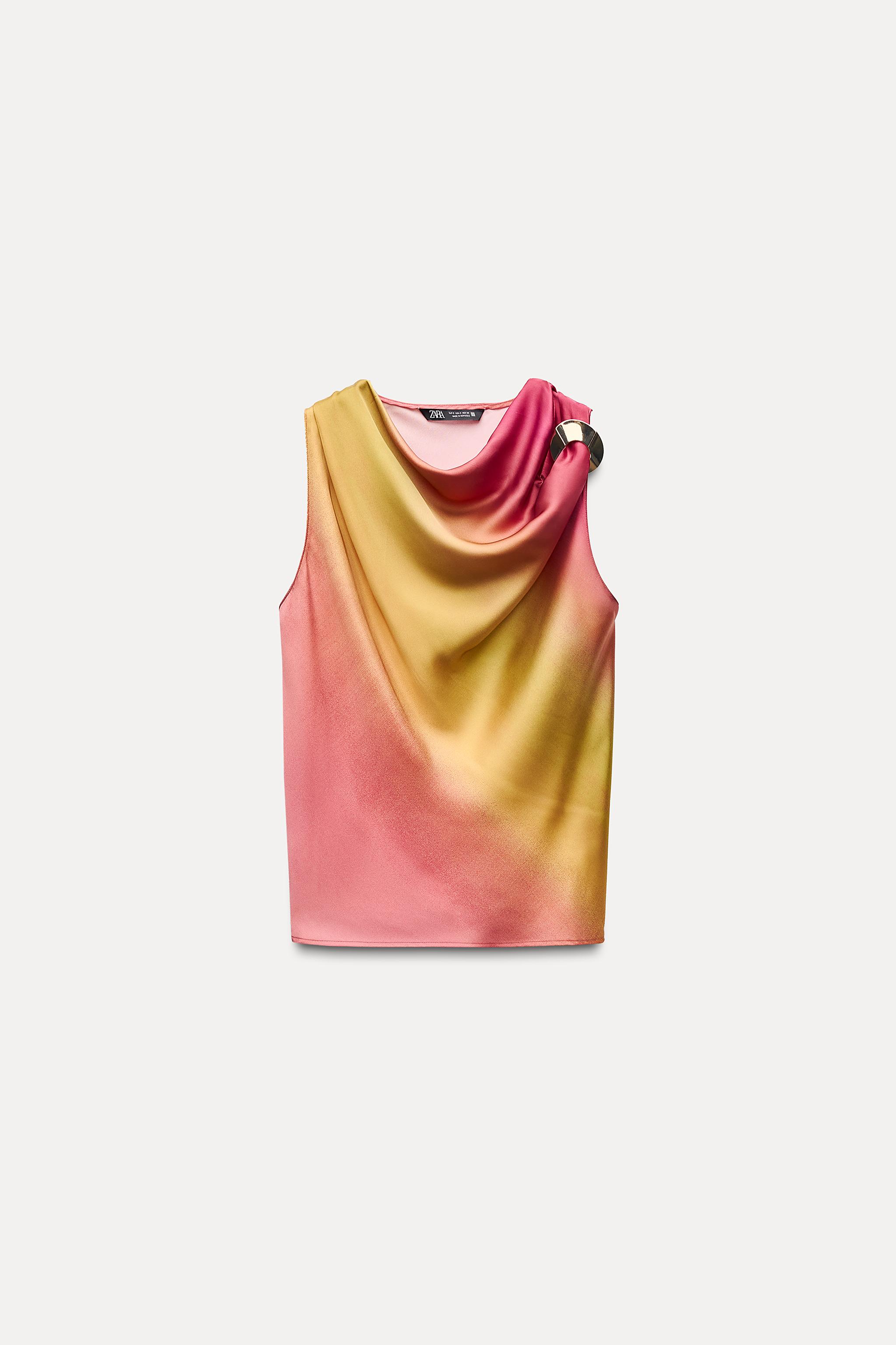 SATIN PRINTED TOP