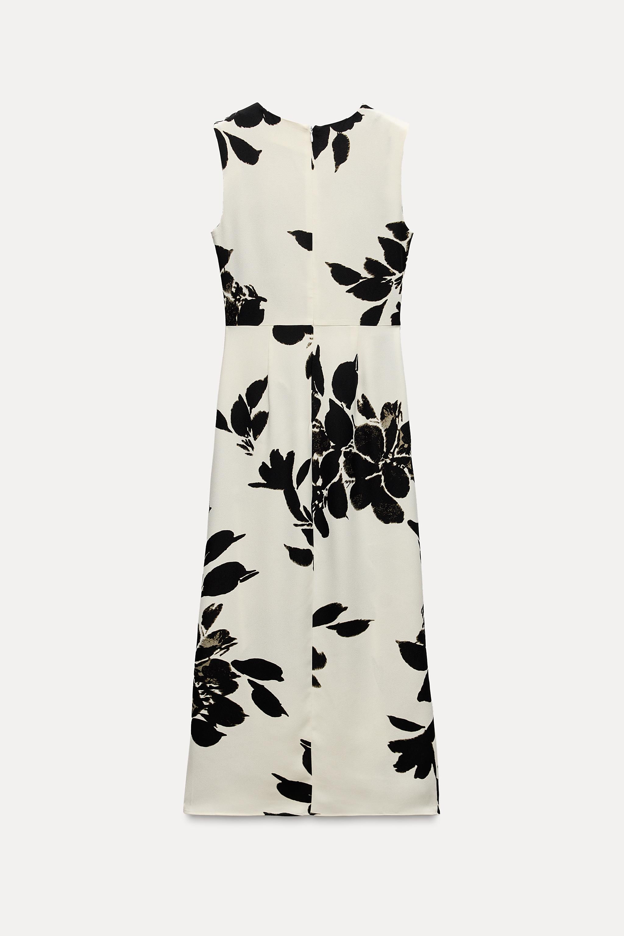 PRINTED MIDI DRESS