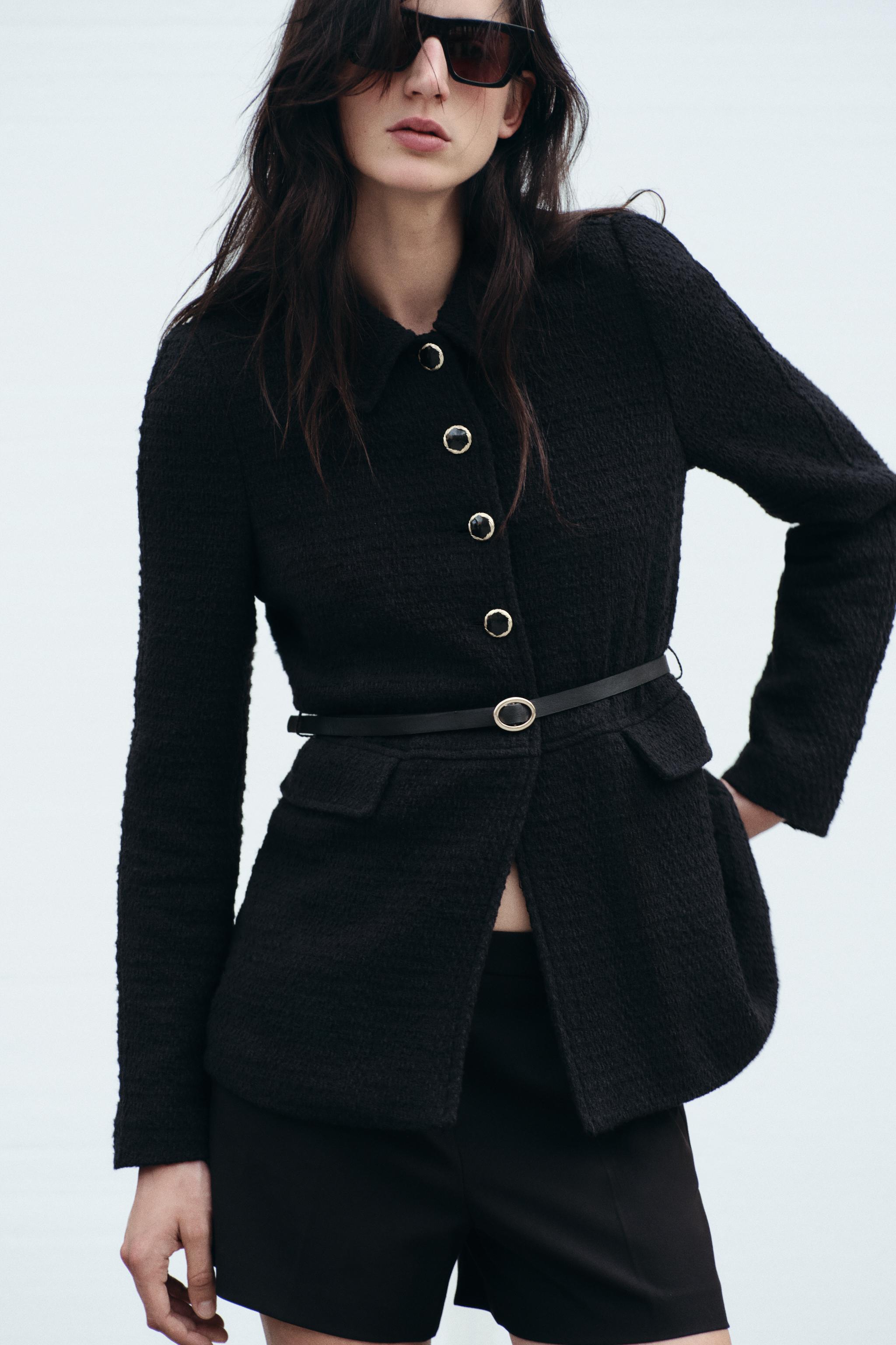 TEXTURED BELTED JACKET