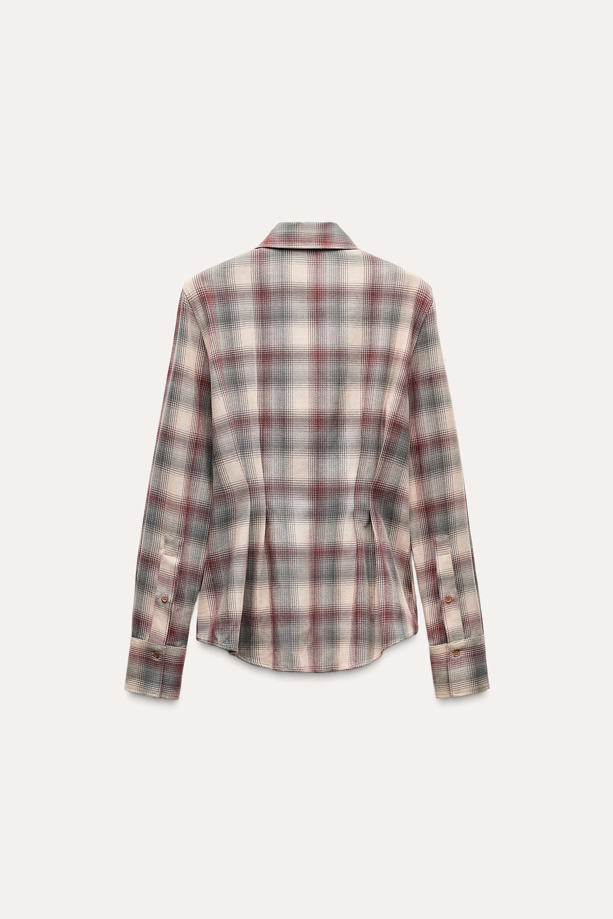 ZW COLLECTION CHECK SHIRT WITH SHOULDER PADS