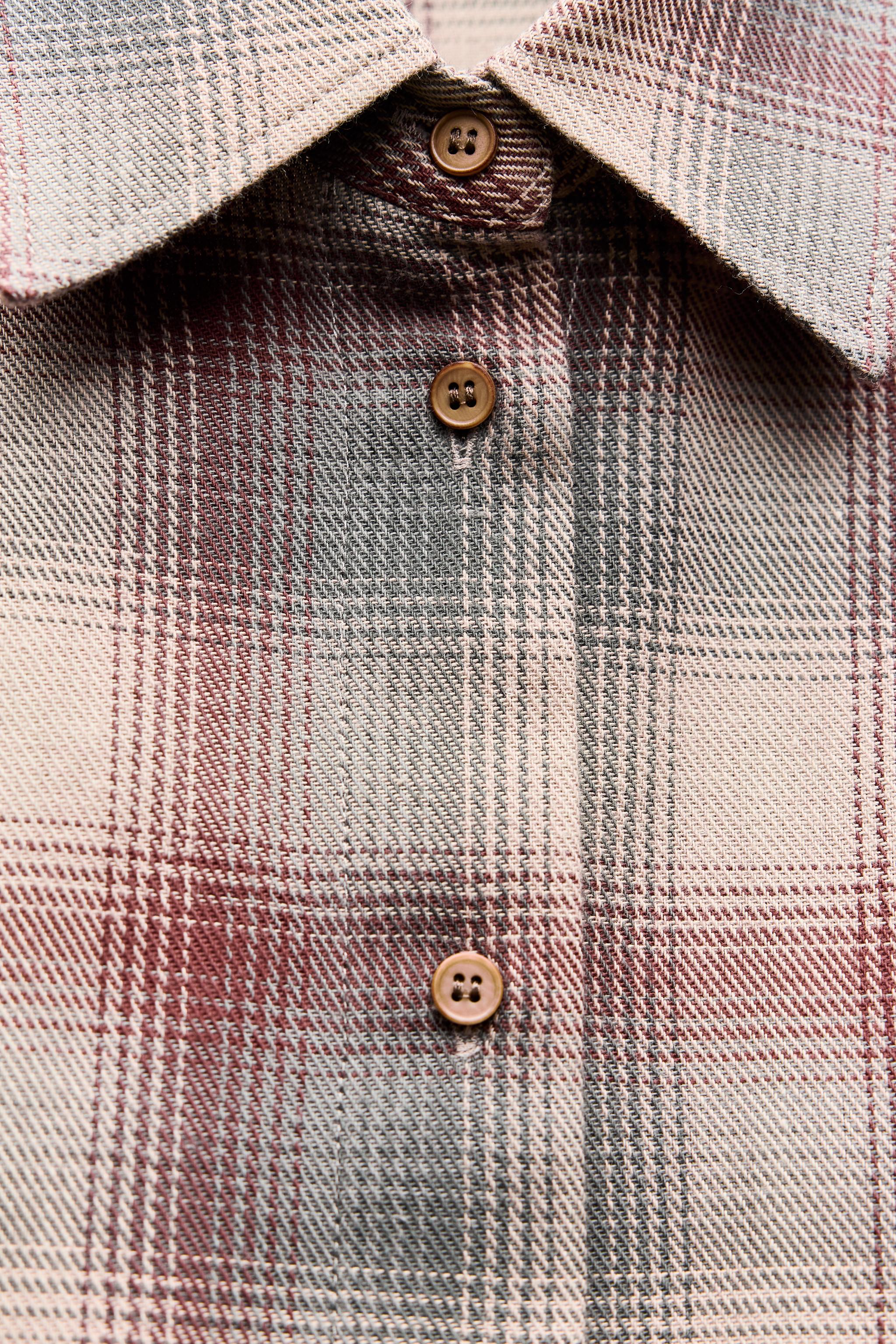 ZW COLLECTION CHECK SHIRT WITH SHOULDER PADS