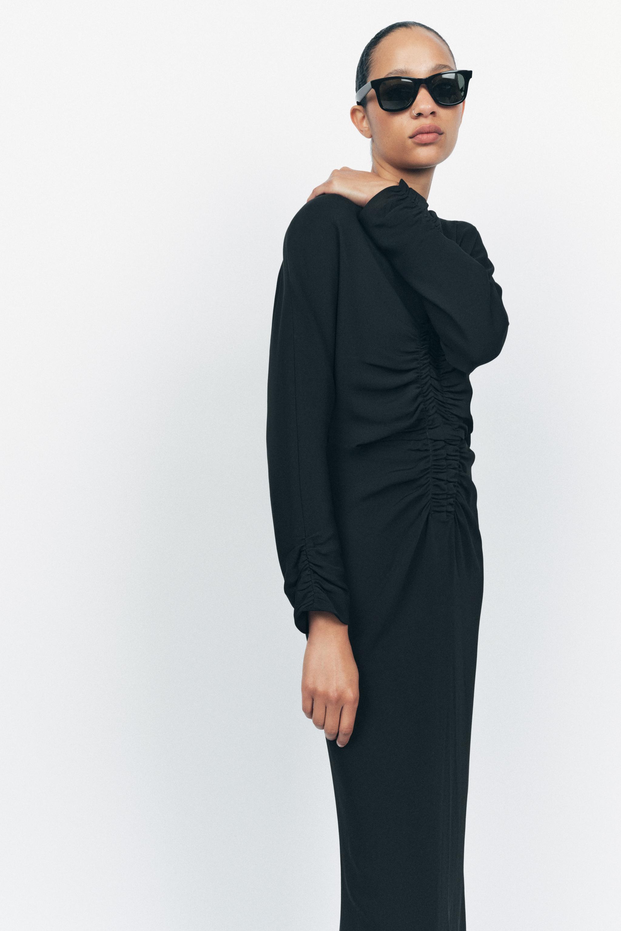 ZW COLLECTION DRAPED MIDI DRESS