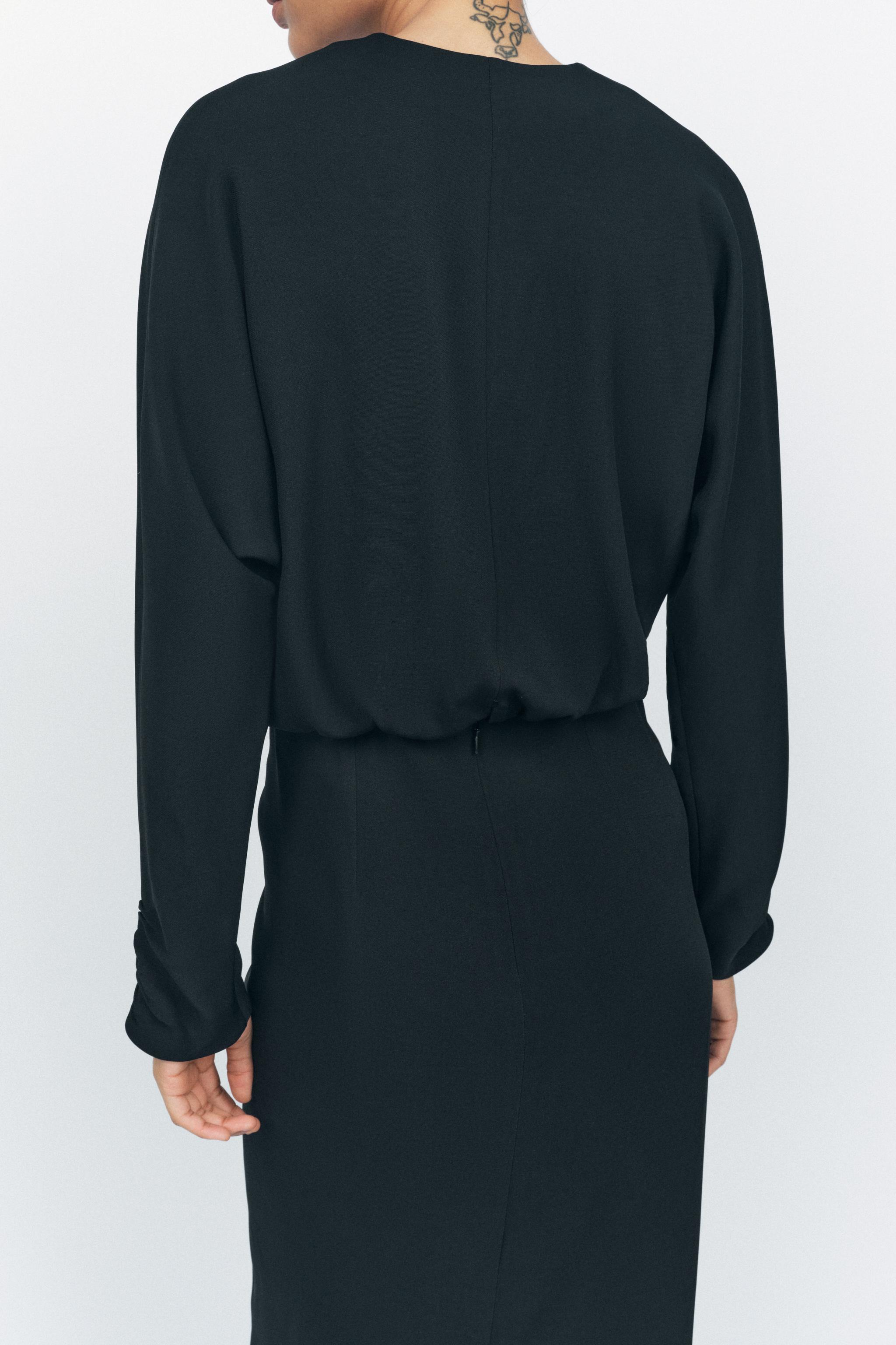 ZW COLLECTION DRAPED MIDI DRESS