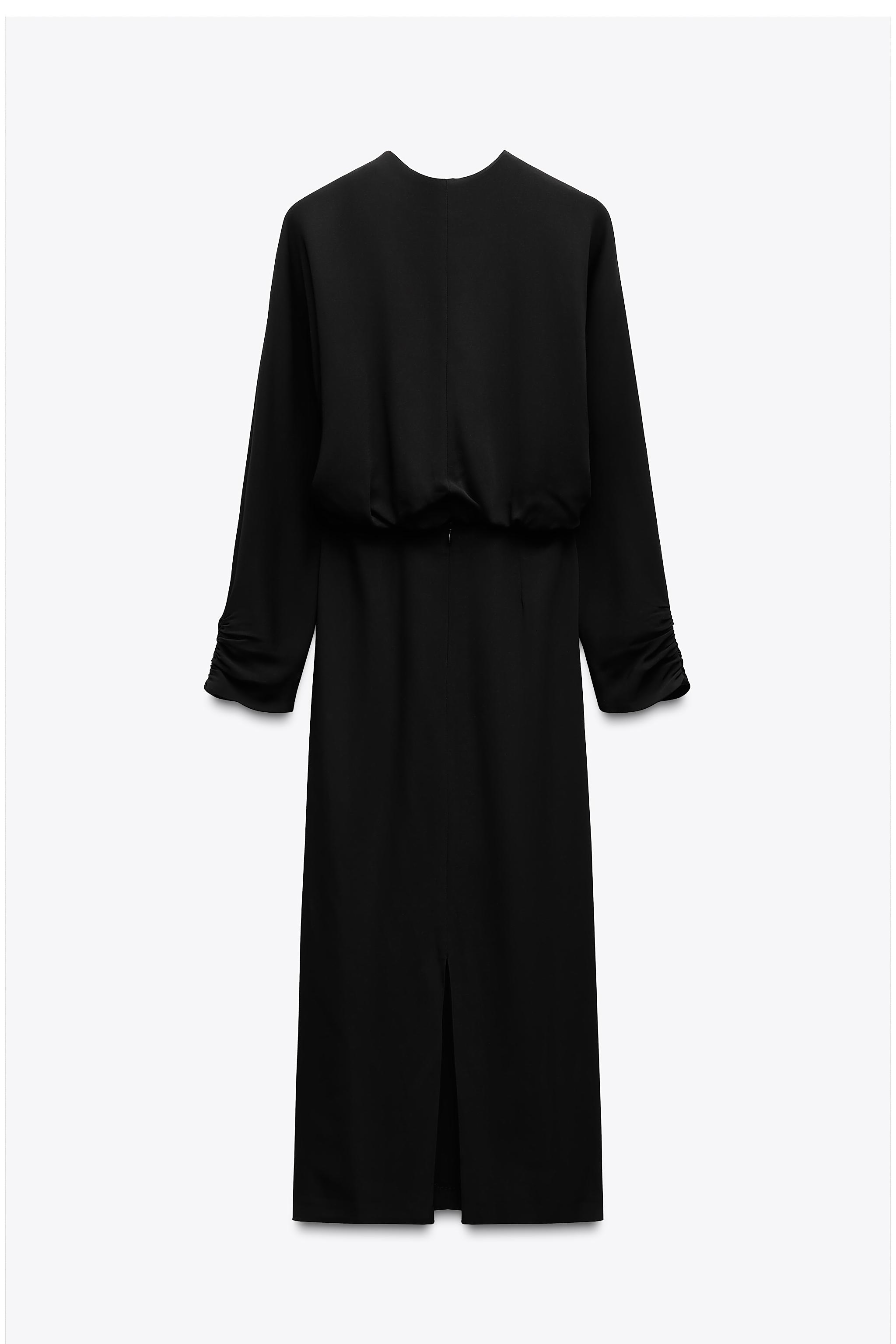ZW COLLECTION DRAPED MIDI DRESS
