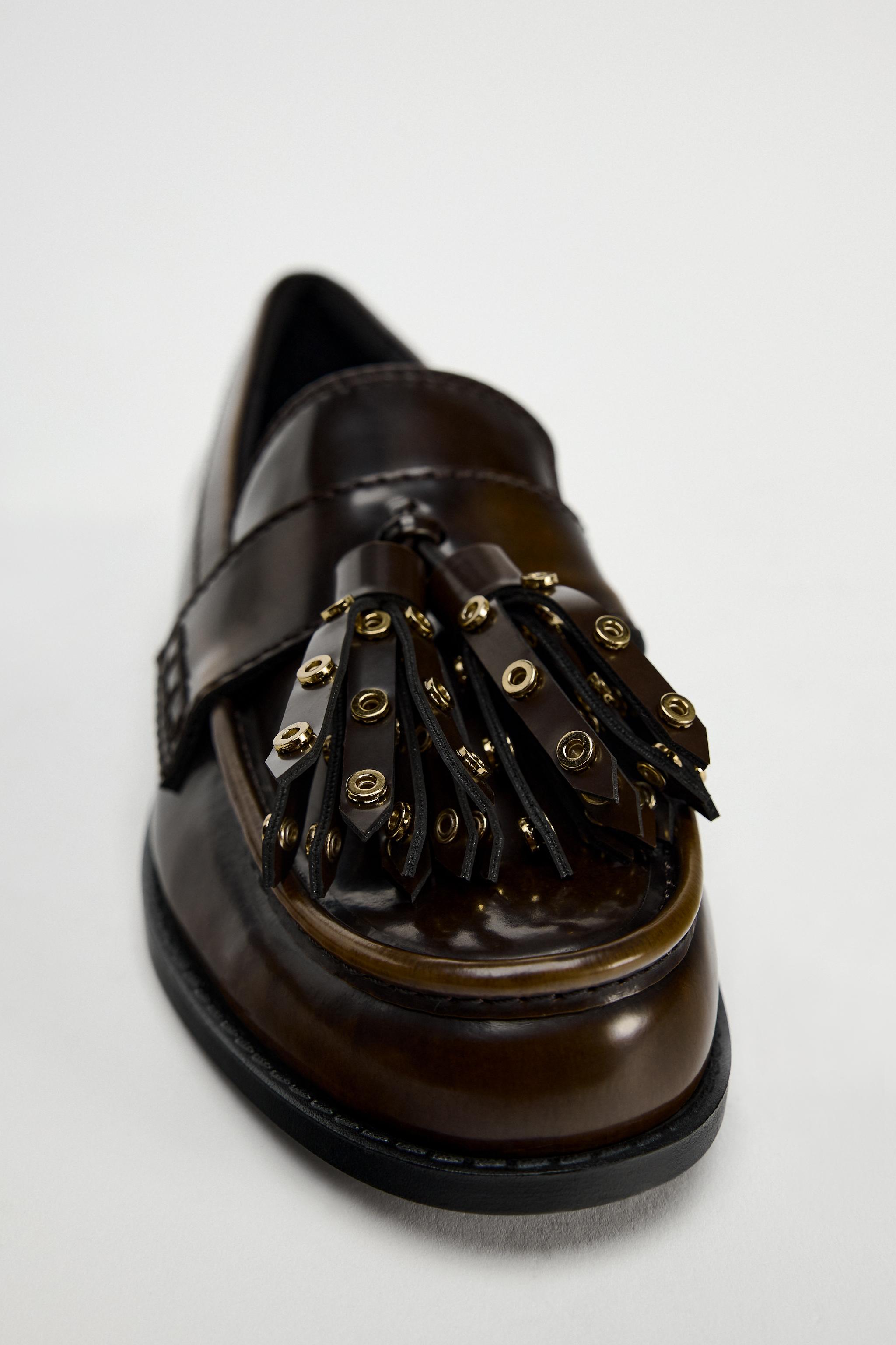 LOAFERS WITH STUDDED TASSELS