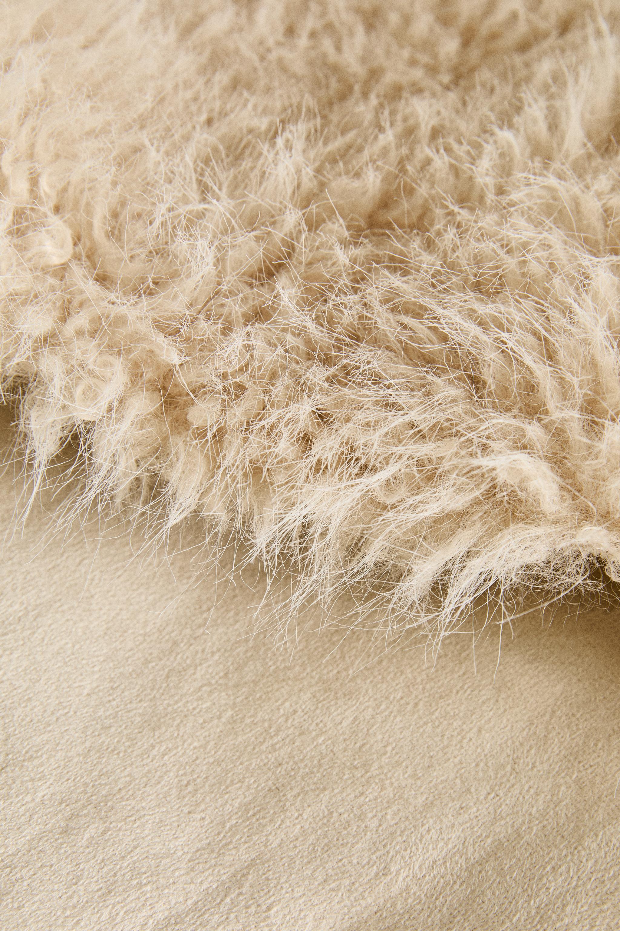 LONG FAUX FUR THROW