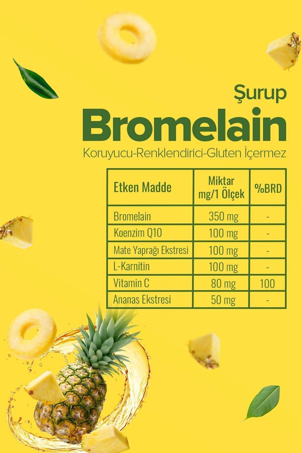 Bromelain Ananas İçeren Detox Şurubu