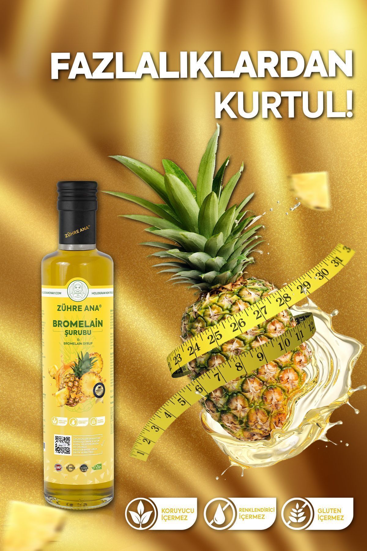 Bromelain Ananas İçeren Detox Şurubu