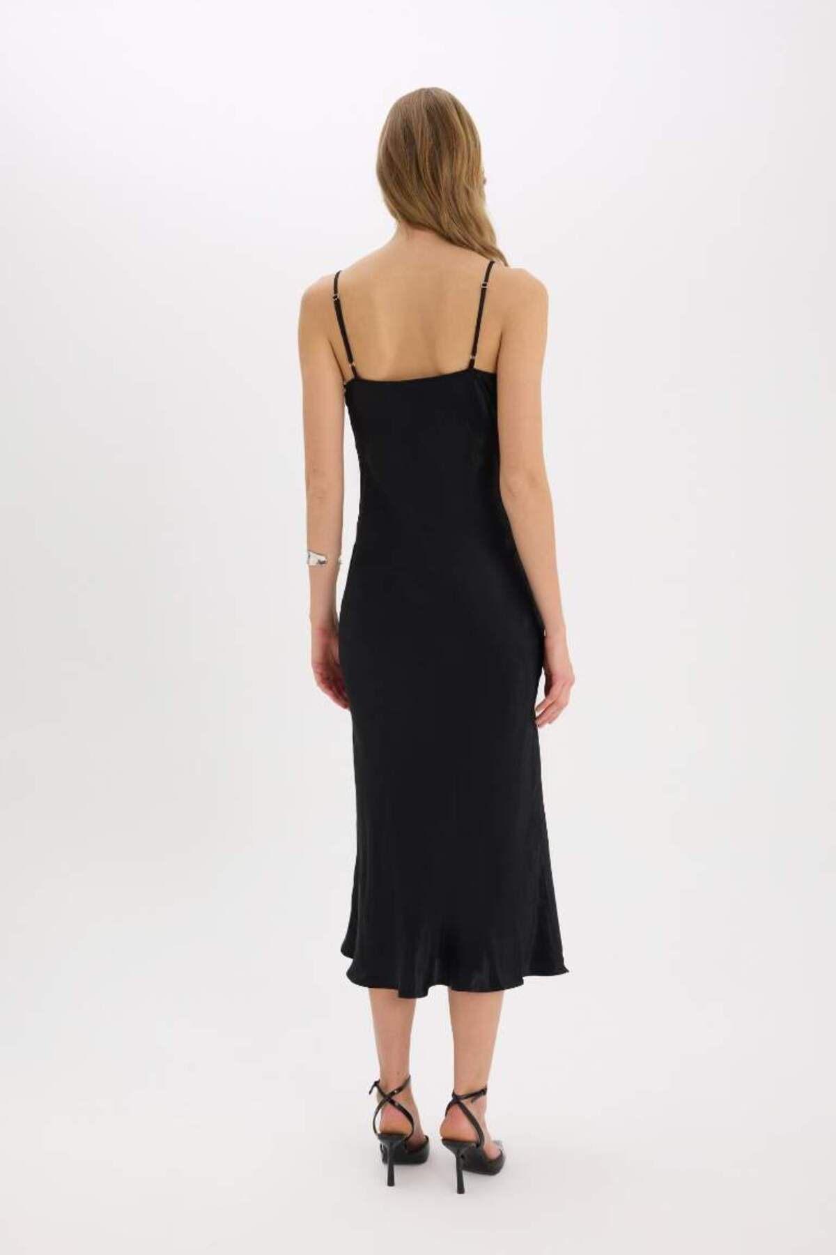 Yeni Sezon Bodycon Vücudu Saran Basic Düz Saten Ko